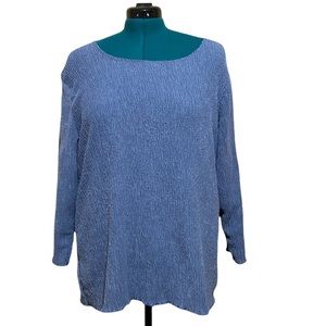 Croft and Barrow Woman Stretch Blouse Teal Blue
